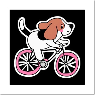 Beagle Dog Bicycle Dog Lover Puppy Posters and Art